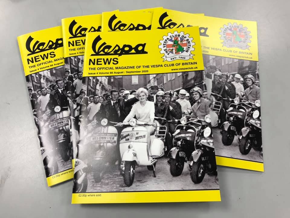 Latest Vespa News on it's way to members now!