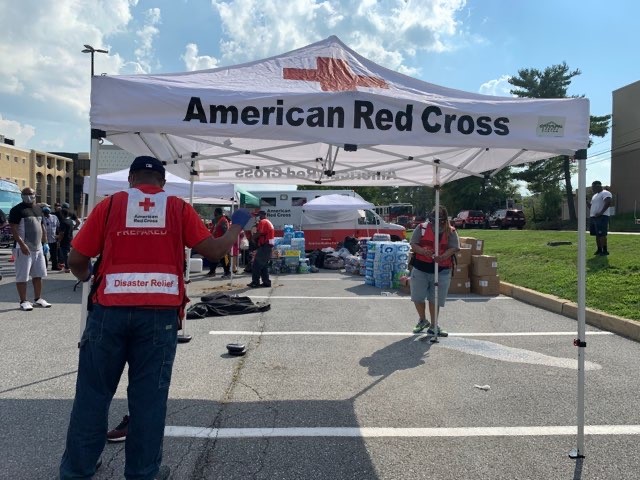 RedCross's tweet image. As those affected by the #BaltimoreExplosion navigate the aftermath, @RedCrossNCGC volunteers are on the ground supporting first responders and providing emotional support, health services, food, and shelter for those who need it. Follow @RedCrossNCGC for updates.