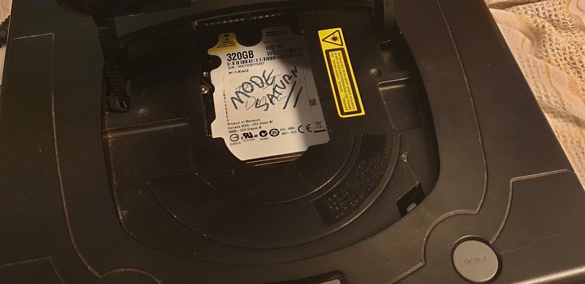 Henhead78's tweet photo. Mode installed and working. My drive and drive chip banished to storage. Got to say though my #racketboy modchip has served me well for around 15 years! @terraonion https://t.co/zMeIme10kE