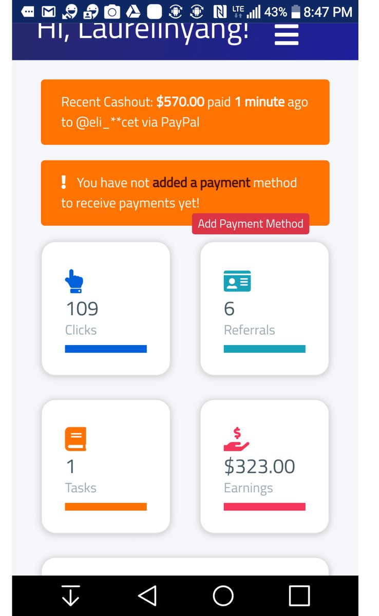 MonispotN's tweet photo. https://t.co/Ncyzg8ETS3 inviting you to join WiredBucks, a site that lets you earn money with social media. I just earned $323.00 and you can too! Sign up today for a $25 bonus!;hashtags=onlinejob #earnmoney #makemoneyonline #onlinemoney https://t.co/fDUBsRTr2h