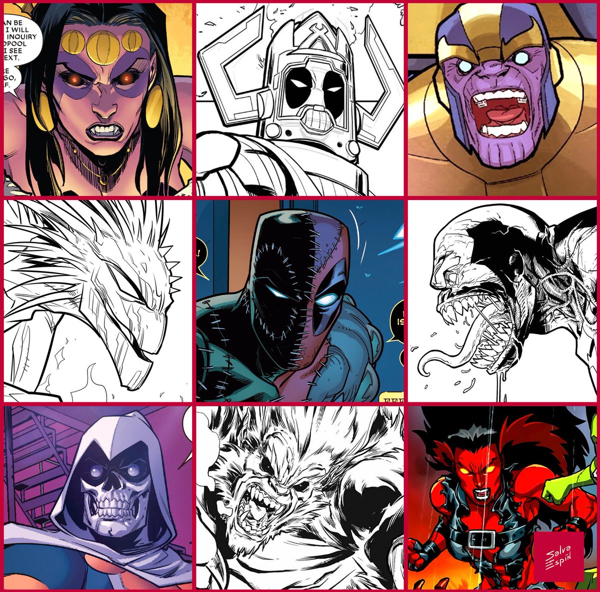 SalvaEspin's tweet photo. #faceyourart #supervillains 🙋♂️🍋✏👿👿👿👿👿👿👿👿😈😈😈😈😈😈😈
#faceyourart2020 #faceyourartchallenge2020 #Marvel #comics #illustration #SalvaEspin #EvilDeadpool #Thanos #galactus #11agosto #digitalart @Marvel @PaniniComicsEsp https://t.co/DrL69S730T