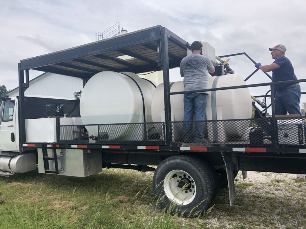Round 4 of #Delaro Fungicide application on corn &amp; soybeans here in East Central, Missouri. Big thanks to the <a href="/stltoday/">St. Louis Post-Dispatch</a> for coming out today to learn about #Fungicide application on crops. Check it out in Sunday’s Issue!