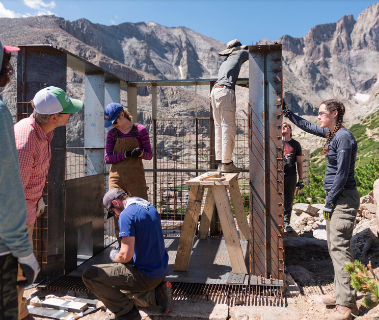 PortlandPHLUSH's tweet image. Spectacularly beautiful mountain restrooms. …oradobuildingworkshop.cudenvercap.org/portfolio-item…  Like the @PortlandLoo , natural ventilation lowers risk of breathing in COVID-laden aerosols of previous user. Also  vandal resistant. 

Could design be adapted for the urban environment? #restroom #design
