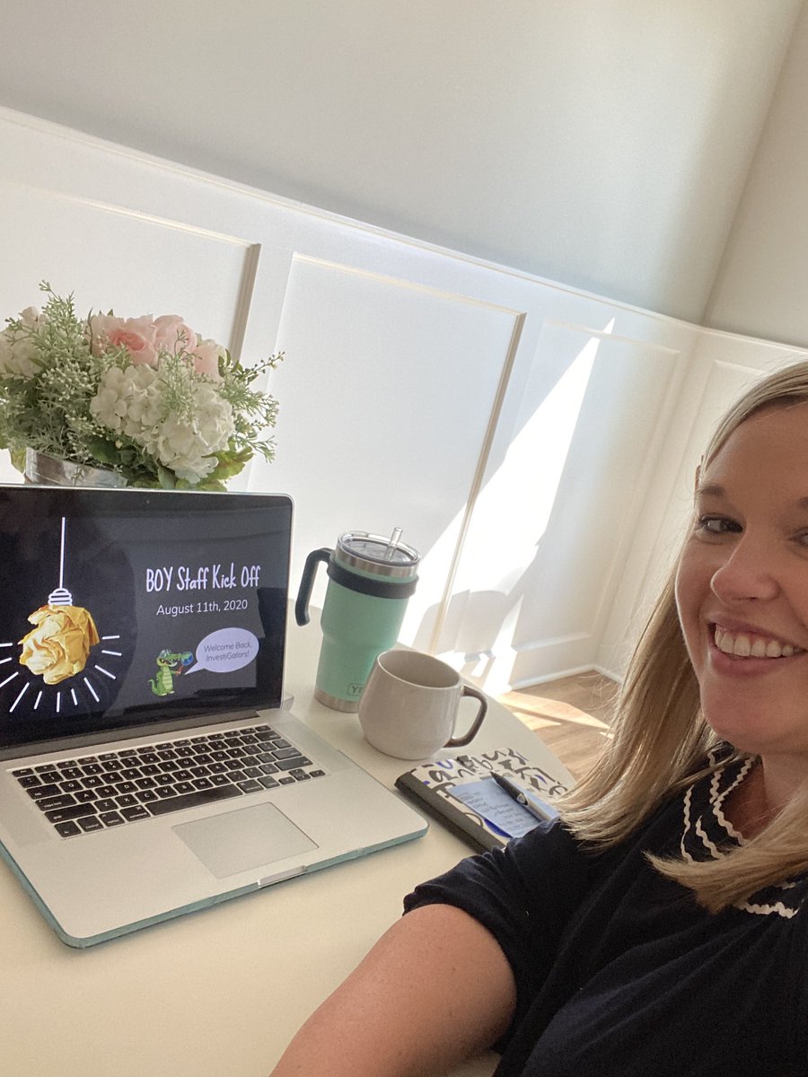 sarahstephensnc's tweet photo. Not where I thought my first official Staff Kickoff as a school leader would be taking place... but I’m still so thankful to be able to lead some incredible educators and support the most AWESOME students!@GlenwoodGator #steam2 #investigators #WorkFromHome https://t.co/RlxMKRGUci