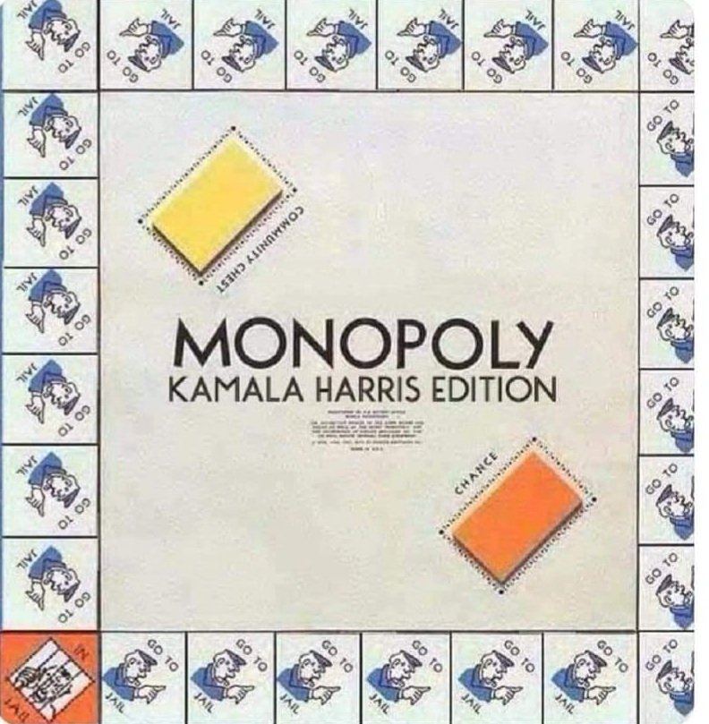 LibertarianRed1's tweet photo. Monopoly: Kamala Harris Edition https://t.co/TvqOVe00yp
