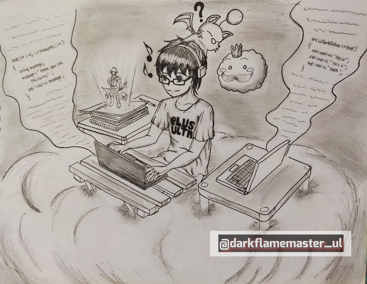 A portrait of myself.
I once asked myself: "Why bother doing these things?"
I looked at the mirror and said: "I love doing those things"
Whether you do programming, arts, music, etc.
If you love what you do, it makes life worth living and rewarding.