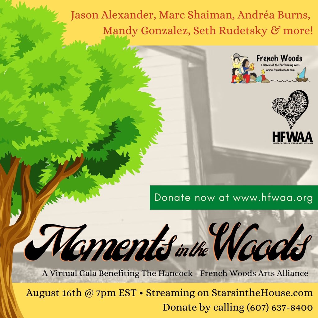 HFWAA's tweet image. Special #MomentsInTheWoods Spotlight!  Our virtual Gala is this Sunday, August 16th at 7PM LIVE on @StarsInTheHouse! 

Joining us Will be #Fearless Queen and #Hamilton star #MandyGonzalez!! More info: hfwaa.org/virtual-gala
