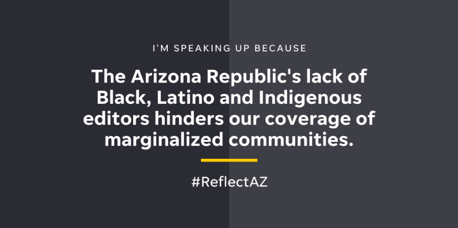 It breaks our heart each time a JOC gives up bc of a lack of equitable, respectful, inclusive treatment. It breaks our heart each time we miss stories & voices that represent our communities or worse, inaccurately, unfairly represent our communities.  #ReflectAZ  @azcentral now.