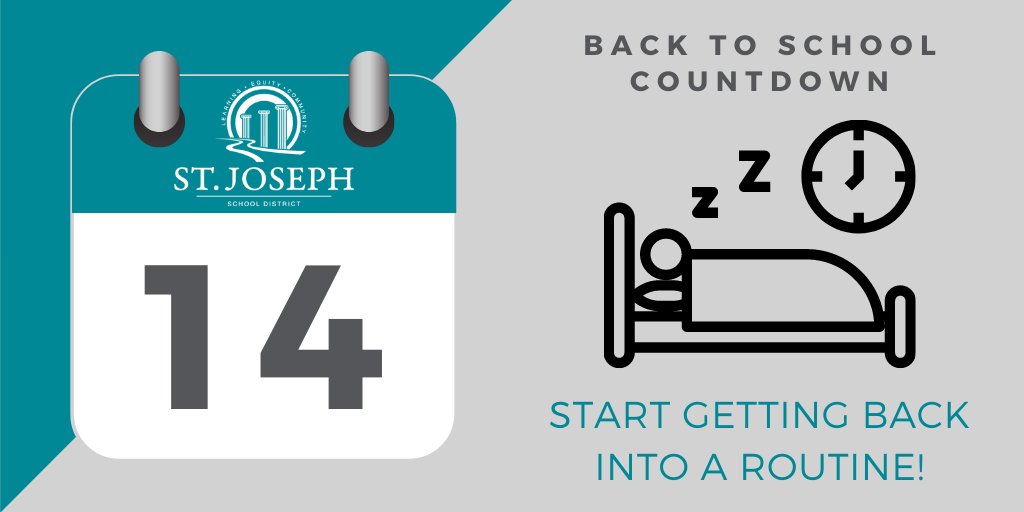 The American Academy of Sleep Medicine recommendations: Ages 6–12 should sleep 9–12 hrs &amp; ages 13–18 should sleep 8–10 hrs. Students who get enough sleep may have fewer attention and behavior problems. Have your children adjust to their new bed time before school starts! #SJSDB2S