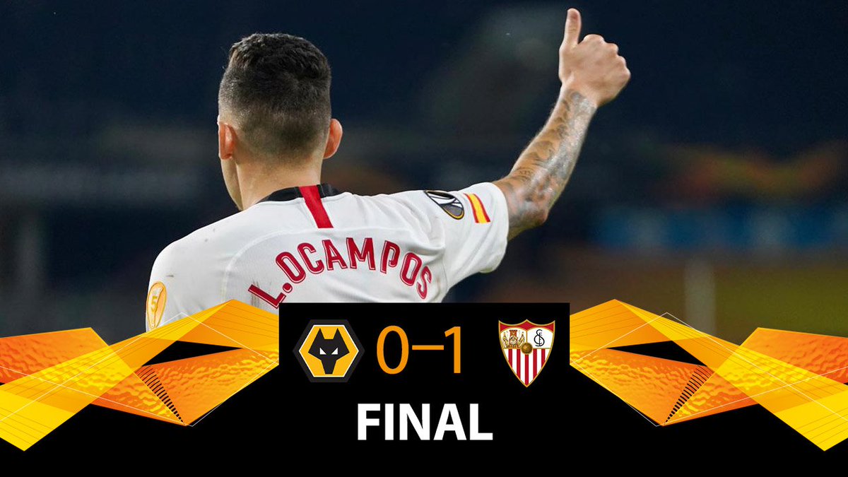 LigActu's tweet photo. ⏱️ Terminé !
Siiiiiiiiiiiiiii ! Sevilla est en demi-finales d'EL ! Après une belle victoire difficile contre Wolverhampton, les Andalous s'imposent grâce à un coup de tête d'Ocampos !
Prochain adversaire : Manchester United !
#WolvesSevilla #EuropaLeague https://t.co/iQ2NKhFxWp