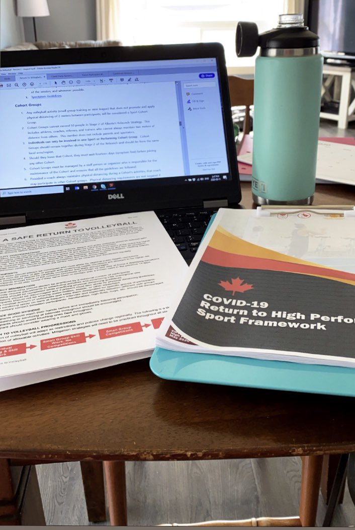 lhalemiller's tweet image. Reading through return to play guidelines today.

Lots of information to take in but so worth it, especially if it means we get to be back on the court sooner rather than later. 

#returntovolleyball #returntosport #gprcwolves #education
