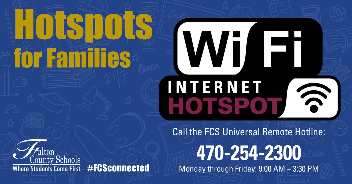 Parents needing connectivity, please use the FCS Universal Remote Hotline. Answers to other questions in this important resource: bit.ly/3gOmdxg.   #FCSConnected