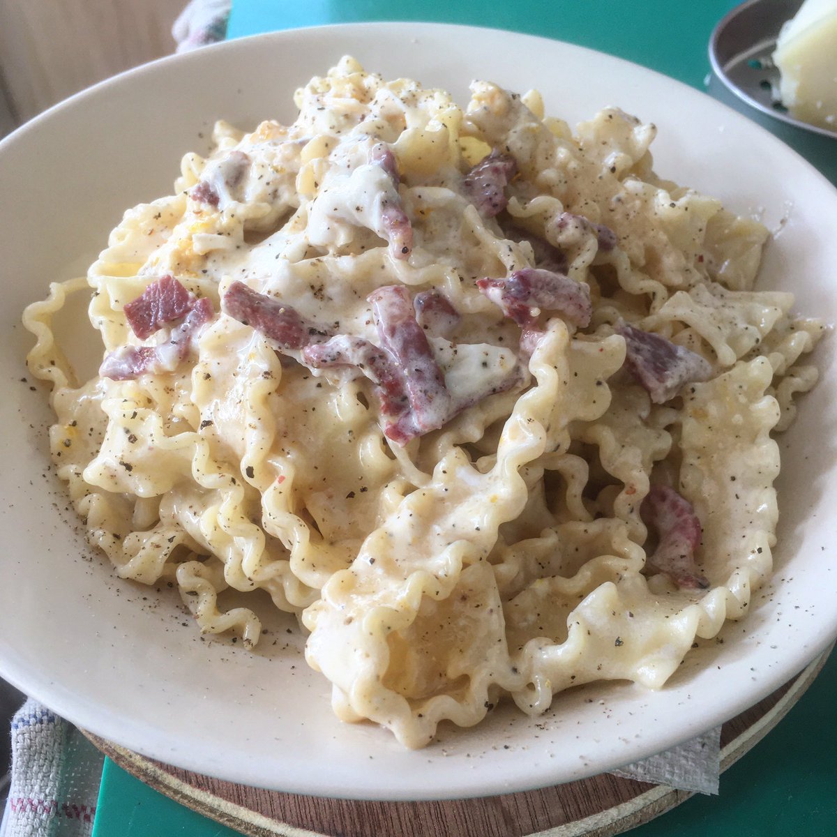 pastadellanorma's tweet photo. Carbonara Ardi-Gasna https://t.co/KLfqDIAO4v