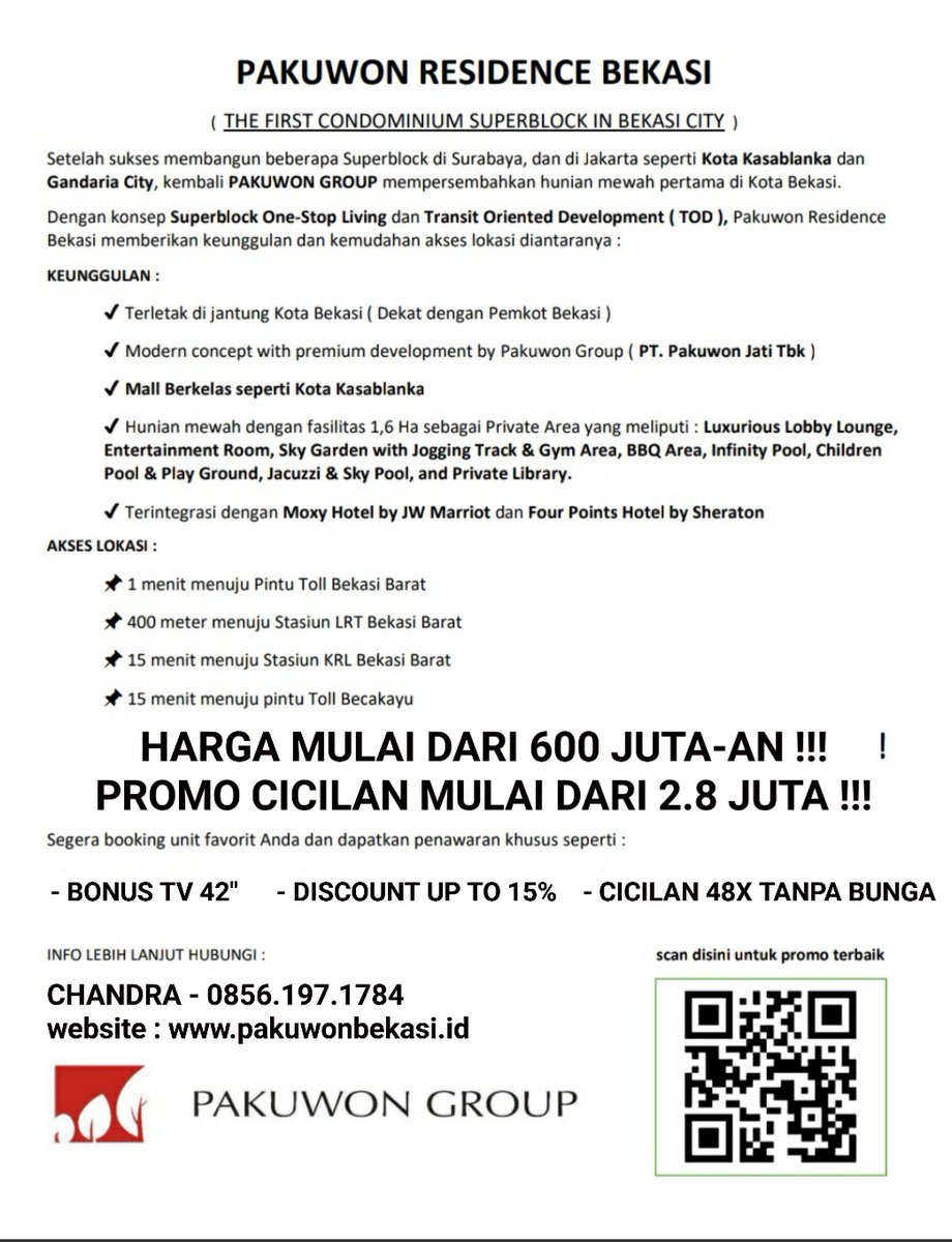 More info search on Google : Pakuwon / Pakuwon Bekasi / Pakuwon Mall Bekasi / Pakuwon Residence Bekasi / Pakuwon Residences Bekasi.

My business is live on Google!