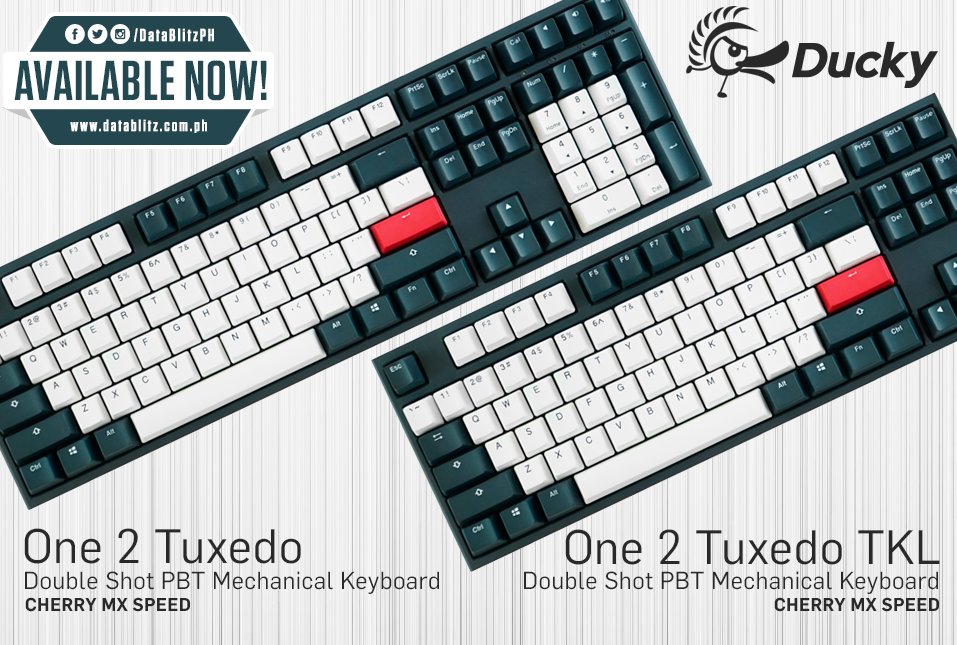 Datablitz The Ducky One 2 Tuxedo Double Shot Pbt Mechanical Keyboard Cherry Mx Speed And The Ducky One 2 Tuxedo Tkl Double Shot Pbt Mechanical Keyboard Cherry Mx Speed Will