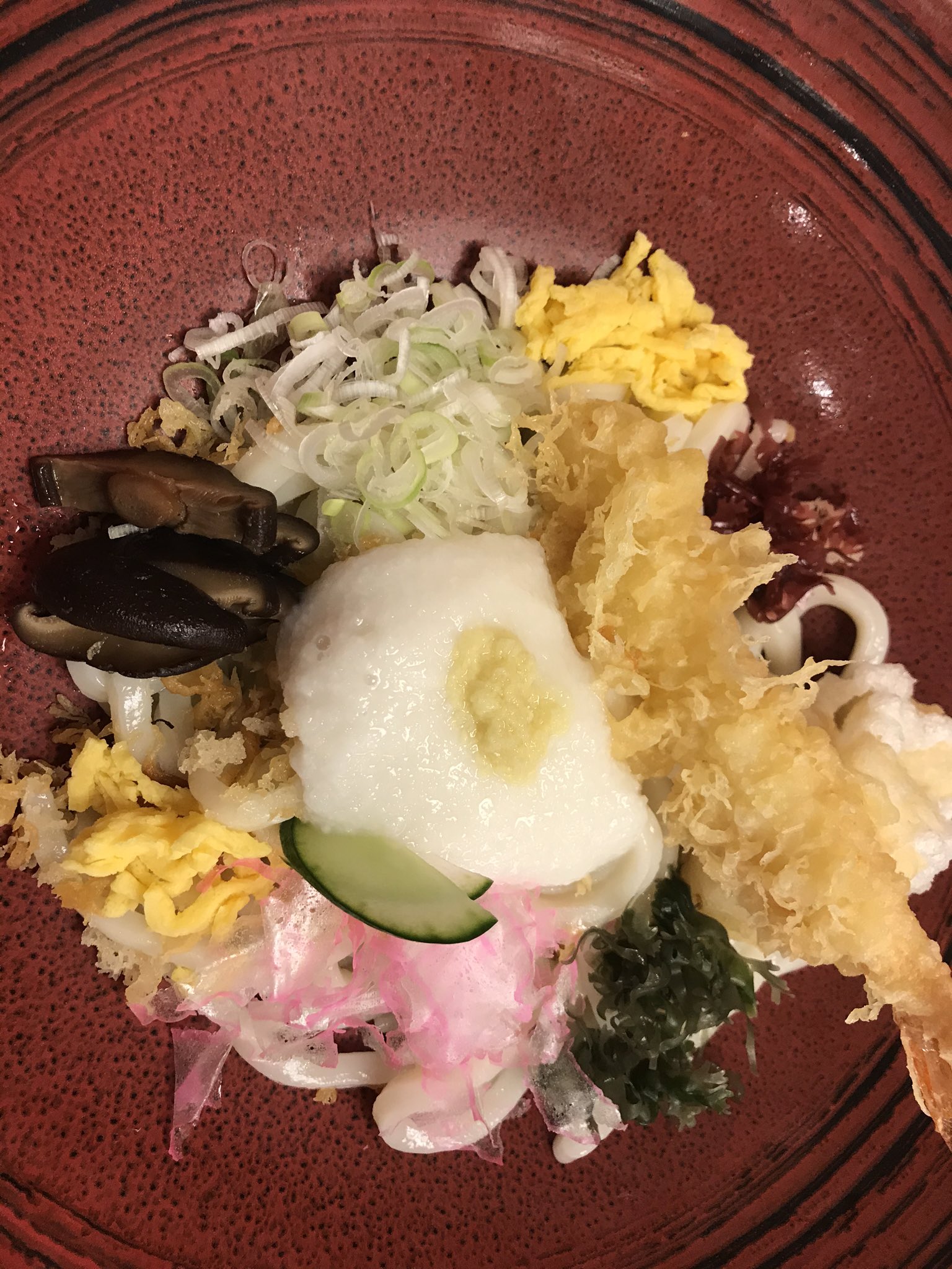 おっ3猫 ちょっと早いランチ ばんどう太郎の冷やし海老天とろろうどん T Co Zqotuj4b9g Twitter