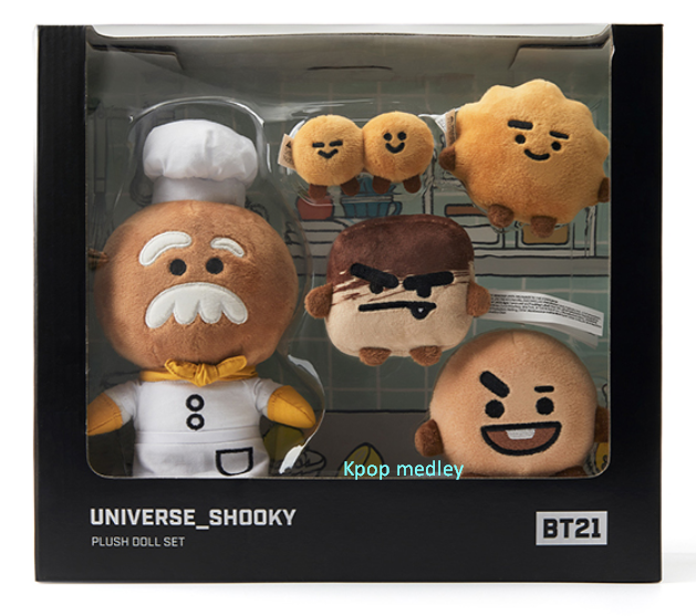 BT21 SHOOKY Universe Standing Doll Set (with Crunchy Squad