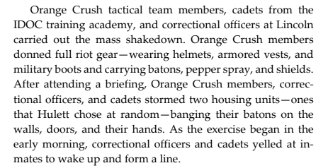 Now, this happened in 2001. There was no emergency. Just training of some new guards. So, you know, something planned. Oh dear, and they called themselves "Orange Crush."