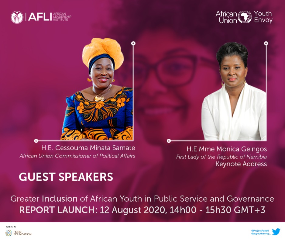 Today is #IYD2020 and I’m excited to speak on the importance of youth inclusion in public service, governance, and inter-generational co-leadership at the launch of the ‘Greater Inclusion of African Youth in Public and Governance Report’ alongside <a href="/aya_chebbi/">Chebbi Aya</a> and H.E. <a href="/AmbSamate/">Amb Minata SAMATE CESSOUMA</a>.