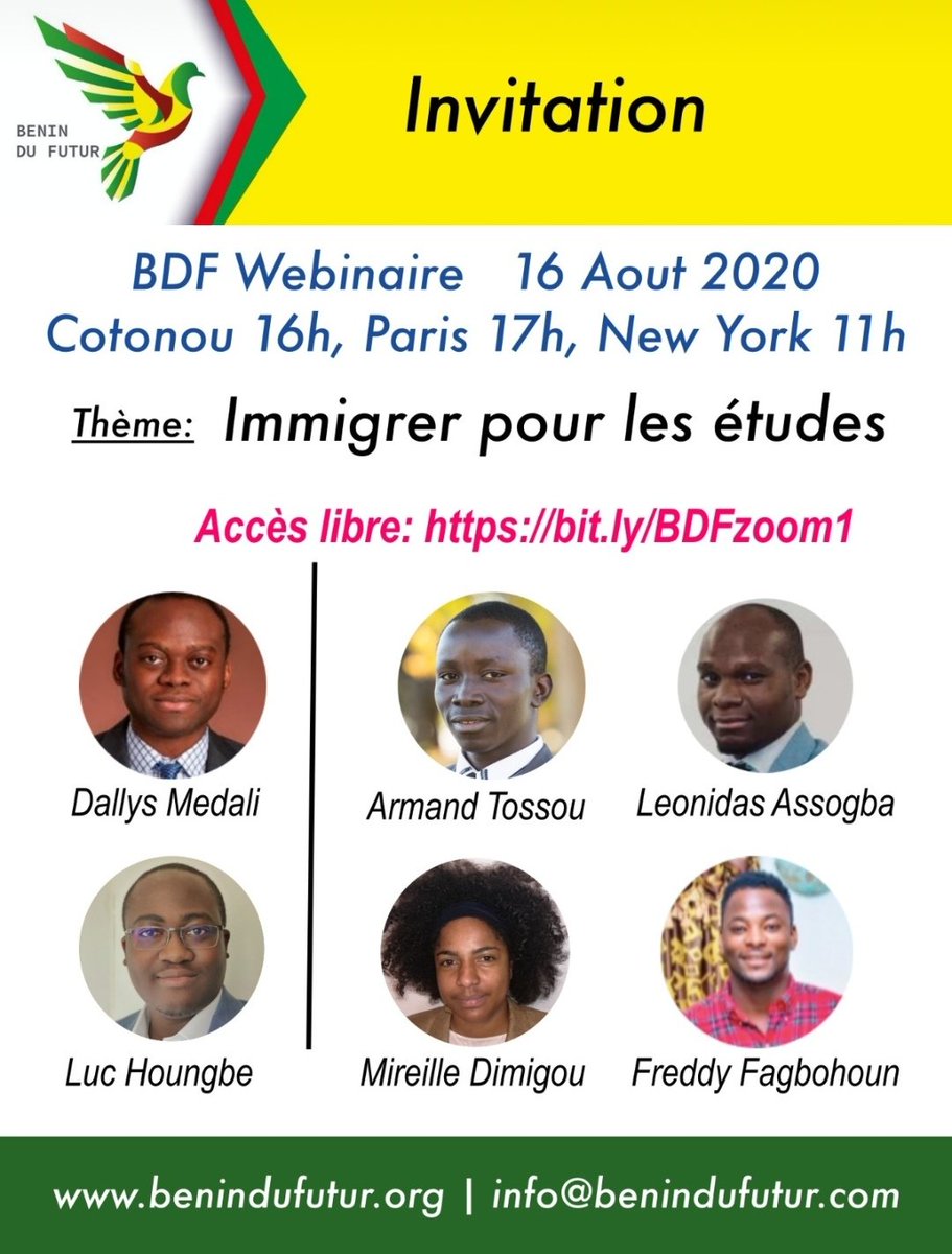 BeninduFutur's tweet photo. Rejoignez nous ce Dimanche 16 sur Zoom pour une séance d'échange sur l'immigration et les etudes #education #Immigration #benin #wasexo #team229 #benindufutur https://t.co/aqAxIt9iT2 https://t.co/7It8EocvB7