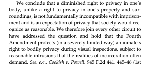 Phew, privacy in your body isn't incompatible with incarceration.