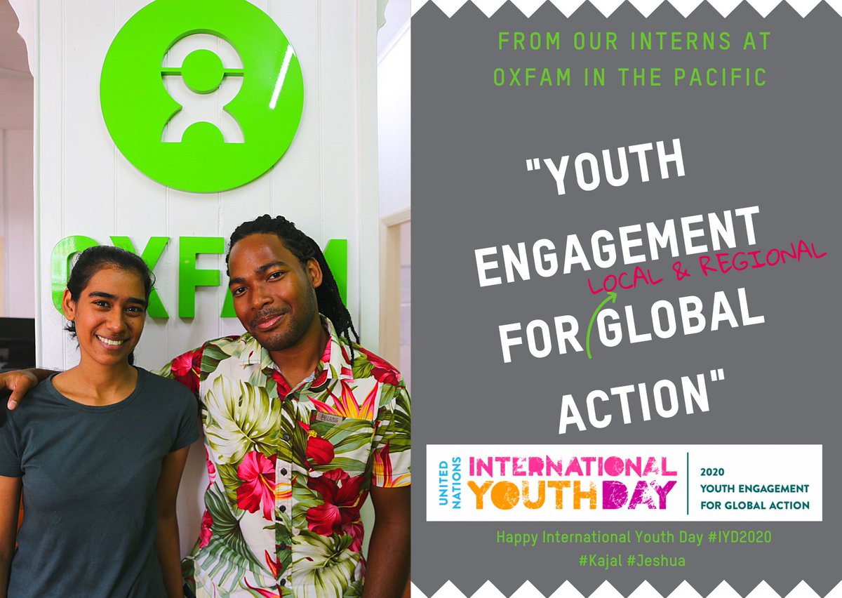Happy International Youth Day! #IYD2020 from our interns. They insist the #IYD2020 theme should include local and regional actions too!