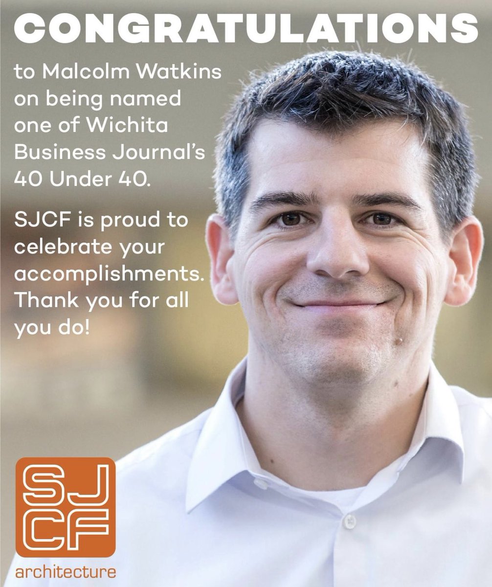 Schaefer_Arch's tweet photo. Congrats @malcolmrwatkins for being named one of @ICTBizJournal 40 under 40! https://t.co/5R8dnA0yxD