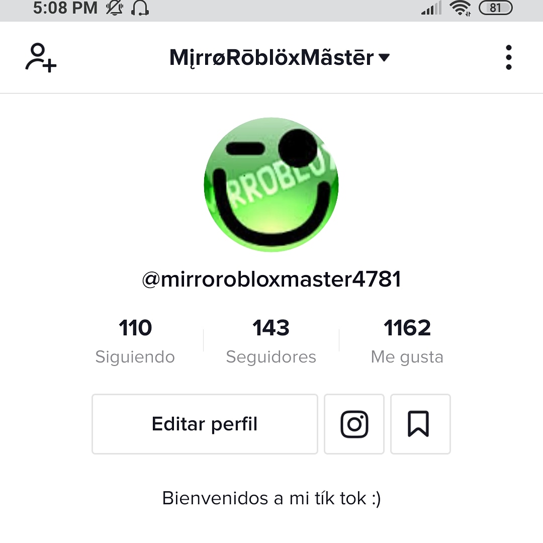 mirroblox's tweet photo. Ya somos 143 mirrobloxitos en tík tok gracias💯👋❤️✌️😉 https://t.co/LlZELj42k1