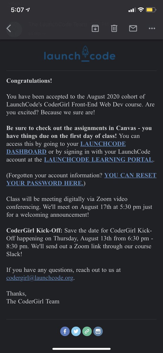 iamtenille314's tweet photo. It’s so official now! My past has kept me from completing my courses. But this time I’m not only going to finish, I’m going to finish WHILE I kick breast cancers ass! 💪🏽 🥊 #youcodegirl #CodeNewbie #fightcancer @LaunchCoderGirl @launchcode https://t.co/RXnM3DumPd