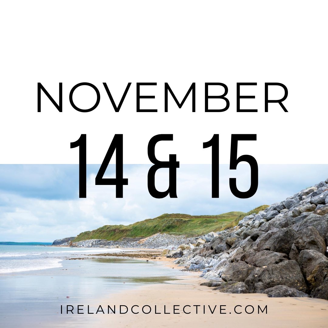 IRECollective's tweet image. SAVE the DATE! Just before the holiday season, an opportunity to experience Ireland virtually with talks, demos, behind the scenes tours &amp;amp; more. Featuring food, drink, craft, design - and destinations from #Ireland.

Program under development.