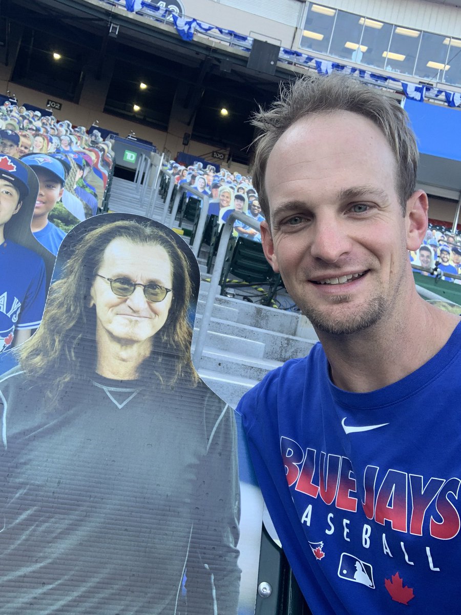 It’s #OpeningDay for @BlueJays at home today! Major thanks to those who have done an amazing job with Shalen Field. Also, had a great Pre-Game chat with @rushtheband Geddy today. He looks great!
