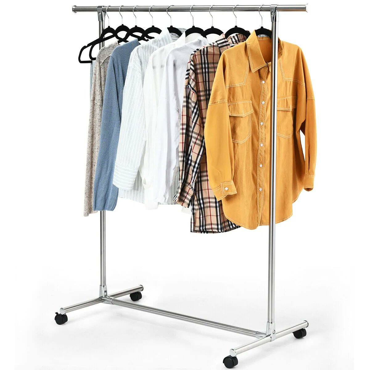 If you have the room, let me tell you about the DIY recording booth that's helping me not sit in a closet. In case it helps. I bought three freestanding clothing racks of this type. They come in a wide variety of price points; get the cheapest you can find. Mine were $30 each.