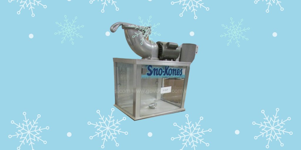 WaStateDES's tweet photo. With hot weather ahead, who doesn't need an industrial-sized ❄️snowcone maker?❄️Don't let it go—the offer from our State Surplus store melts tomorrow! Imagine how much cooler you'll be in summer: https://t.co/SnpF7fGxoq #statesurplus #WA #washingtonstate #snowcones https://t.co/E85pu2ytPl
