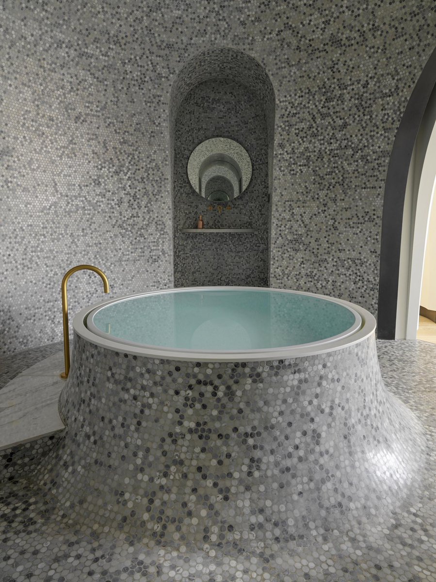 discoverbeijing's tweet photo. Adam Sokol carves out a dreamy domed interior for a Beijing apartment. Mosaics and mirrored tiles adorn this luxury interior architecture in the Chinese capital city. https://t.co/SSPjKVtczR https://t.co/hjuO28nuFc