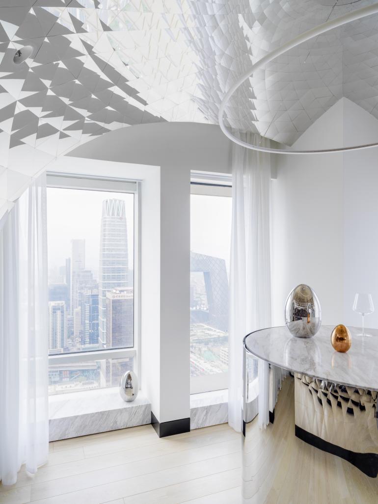 discoverbeijing's tweet photo. Adam Sokol carves out a dreamy domed interior for a Beijing apartment. Mosaics and mirrored tiles adorn this luxury interior architecture in the Chinese capital city. https://t.co/SSPjKVtczR https://t.co/hjuO28nuFc