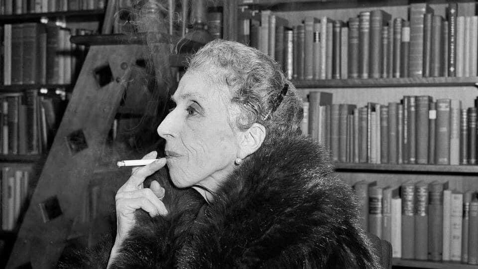 Women writers looking bored and holding a cigarette, part 52 in a series: Karen Blixen (Isak Dinesen)