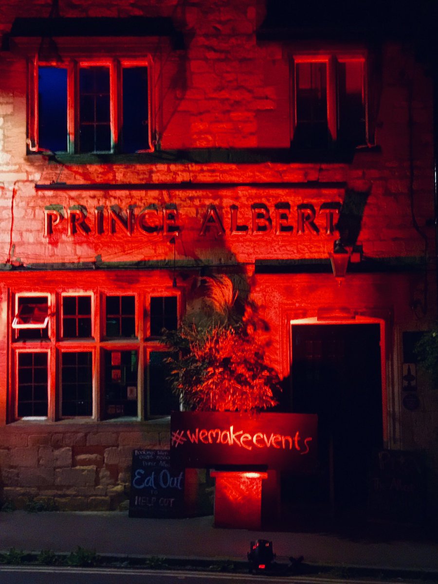ThePrinceAlbert's tweet image. Tonight we lit the Albert in red to support the many involved in the events industry - too many who have not been supported. The free lancers, self employed who have fallen between the help line. We are asking the government to give them a lifeline.  #WeMakeEvents #lightitinred