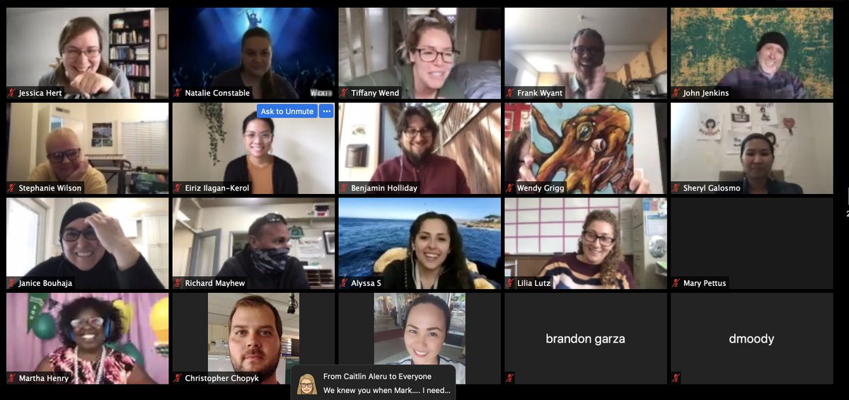 SeasideMiddle's tweet photo. As we continue to bring more Eagle scholars online for daily Advisory Check-ins, staff are committed to furthering their professional learning. 

Today, we celebrated with virtual high-fives and a ukulele serenade from Senor Clark! #TogetherWeRise @mpusd_now https://t.co/W9k5Cf4LOD