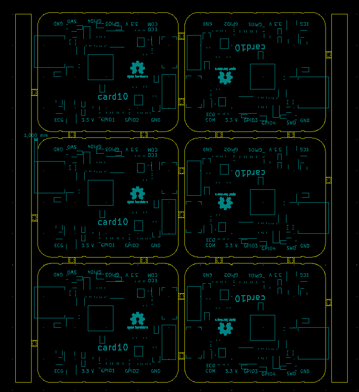 June 17: A major mile stone: We order the final PCBs for the bottom board of the  @card10badge:As usual we only send the Gerbers for a single board and a simple drawing for the panel.