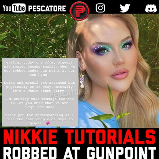 PNNTEAM's tweet photo. Both @nikkietutorials and her family were robbed at gunpoint a days ago #PNN https://t.co/d4ZvuDmuY6