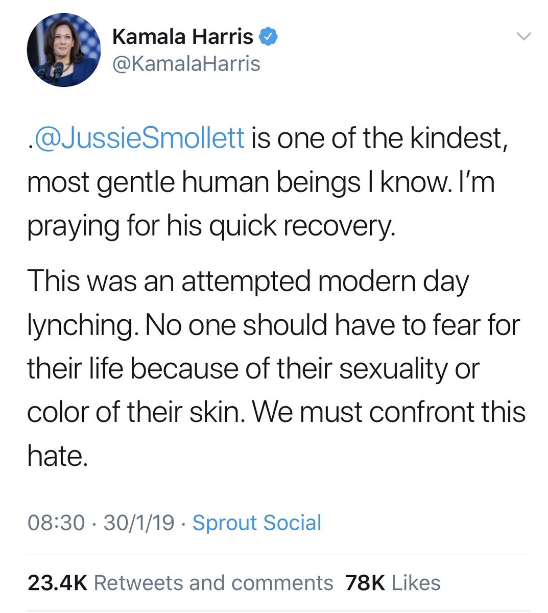 Great judgement, Kamala. Calling an obvious hoax ‘an attempted modern day lynching’ 🤦🏽♀️ https://t.co/x4CBd2QBz2
