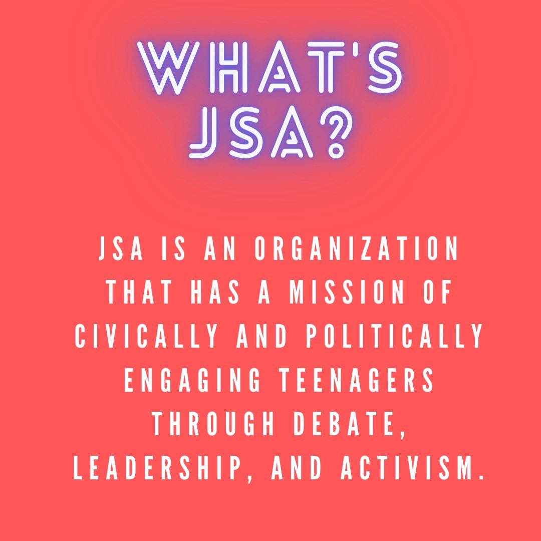 JSA is a national organization that we are so excited to bring to Travis for the 2020-2021 school year!

Make sure to join our Remind for more information about JSA!

Text 81010 @travisjsa