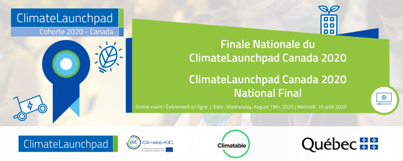 Notre co-fondateur, <a href="/PatrickGagne/">Patrick Gagne</a>, fait partie du jury de la grande Finale ClimateLaunchpad Canada 2020 le 19 août prochain à 13h HAE! 
Organisée par <a href="/ClimatAble/">Climatable</a>: la plus grande compétition en ligne d’idées d’entreprises vertes au Canada! 🟢♻️🌱

buff.ly/3akueaW