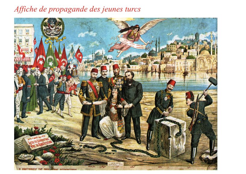 propagande à l'empire ottoman mais le sultan continua dans son refusLes sions vont donc faire en sorte que le sultan chute, ils soutiendront la monté aux pouvoirs des jeunes Turcs, parti politique nationaliste et réformateur qui autorise largement les Juifs à retourner 22/27