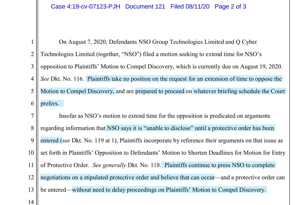 In my line of work there’s a colloquiums that’s often used:Silence is the refuge of the wise.Here we can observe the Plaintiff’s embodiment of that colloquium... https://ecf.cand.uscourts.gov/doc1/035019591977?caseid=350613