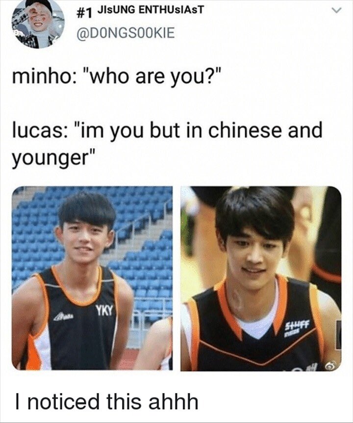 I almost left this out, which would be an atrocity, so enjoy a LUCAS x SHINee’s Minho meme
