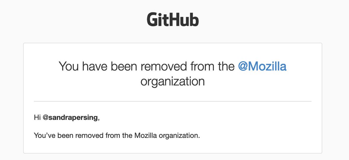 It's been an amazing ride and I am grateful for every moment we shared. Still hurt 💔to get this notification...And yet, eager to start new adventures! Hugs and love to all of my dear #Mozilla friends and colleagues 💕