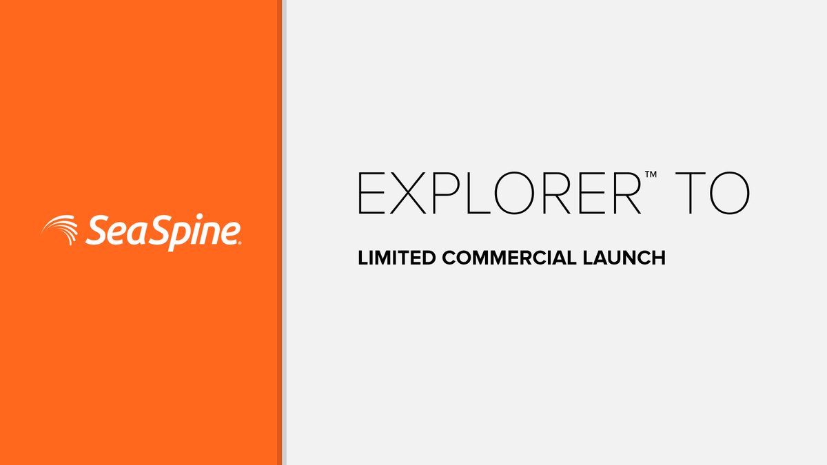 seaspine's tweet photo. SeaSpine® Announces Limited Commercial Launch of Explorer™ TO Expandable Interbody Device

https://t.co/R12NJDLgI0 https://t.co/QS6aWaXUjI