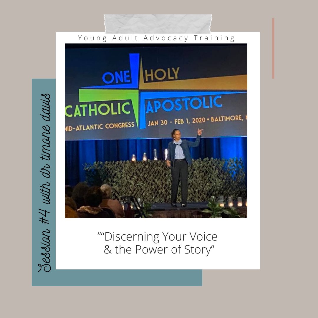 BaltCatholic's tweet photo. Join us tomorrow night for our final night of Advocacy Training with Dr. timone davis. She is a professor at Loyola University in Chicago and a superb storyteller. We each have a voice in this conversation of racism. https://t.co/eVeeHlnvS3 https://t.co/UAUk3MdZtr