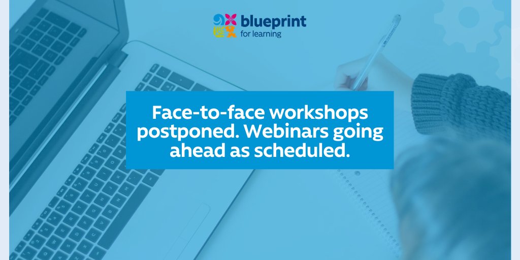 learnBlueprint's tweet photo. As Auckland is moving into Level 3 and the rest of NZ into Level 2, we're postponing all face-to-face workshops this week. Our team will contact affected participants with opportunities to rebook. Webinar workshops will continue as planned. Stay safe New Zealand. https://t.co/NSDIEFPjRN